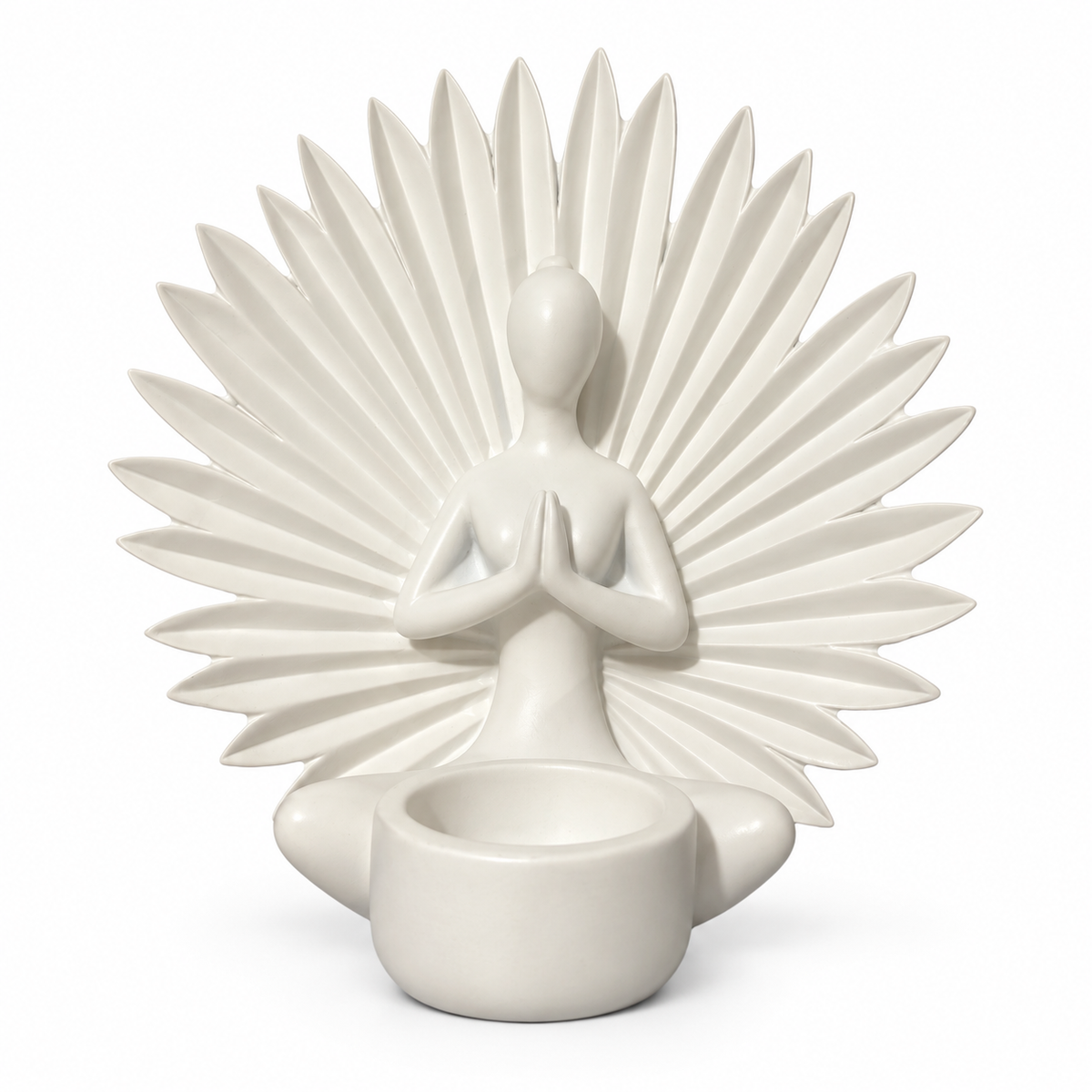 Candelabro Yoga Luz 16.5x9.5x16.5 — fondo blanco