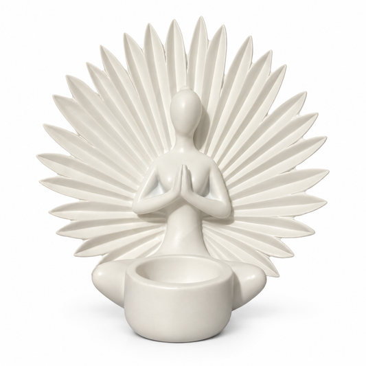 Candelabro Yoga Luz 16.5x9.5x16.5 — fondo blanco