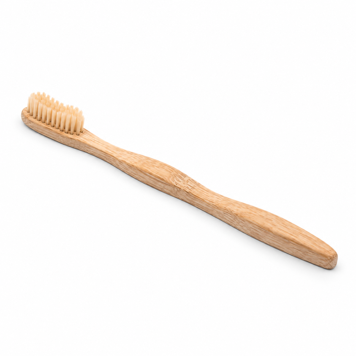 Cepillo Dental de Bambú Biodegradable - Cerdas Suaves — fondo blanco