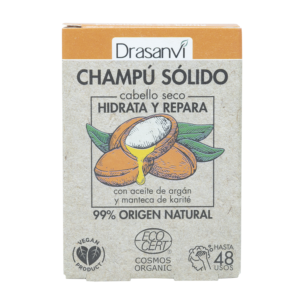 Champú Sólido Hidrata Y Repara - Cabello Seco - Cosmos Organic Bio 80g