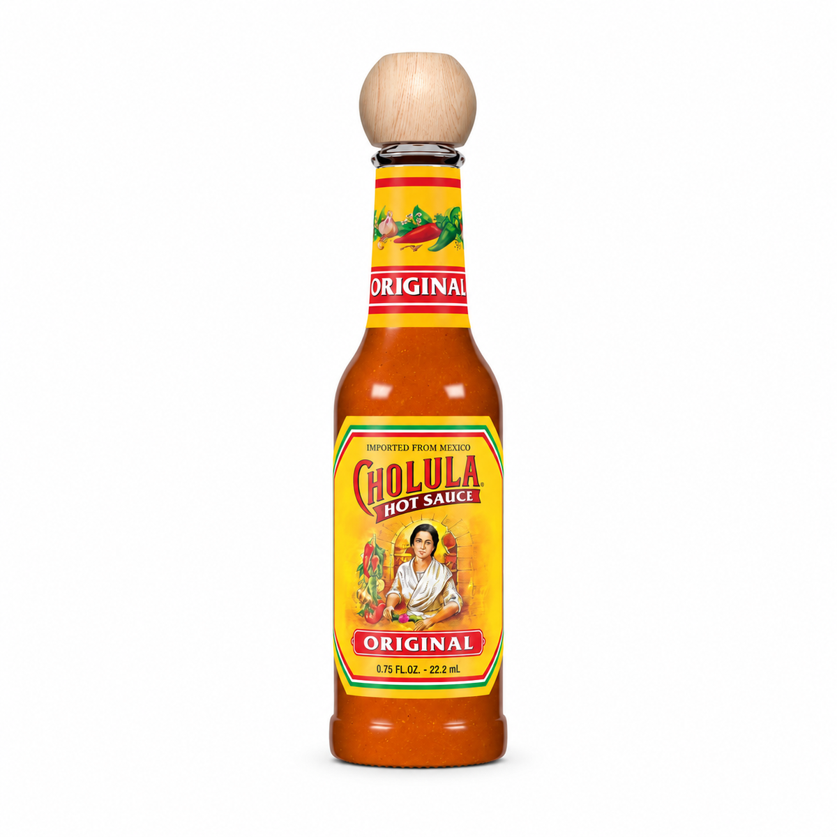 Cholula Mini Hot Sauce 22.2ml — fondo blanco