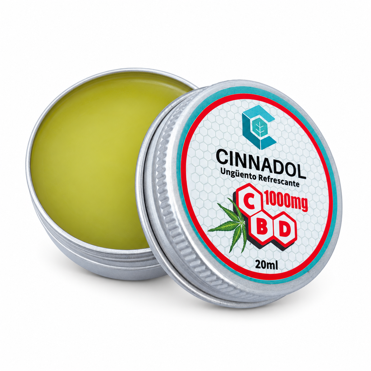 Cinnadol - Ungüento Refrescante — 20ml CBD - Mini — fondo blanco