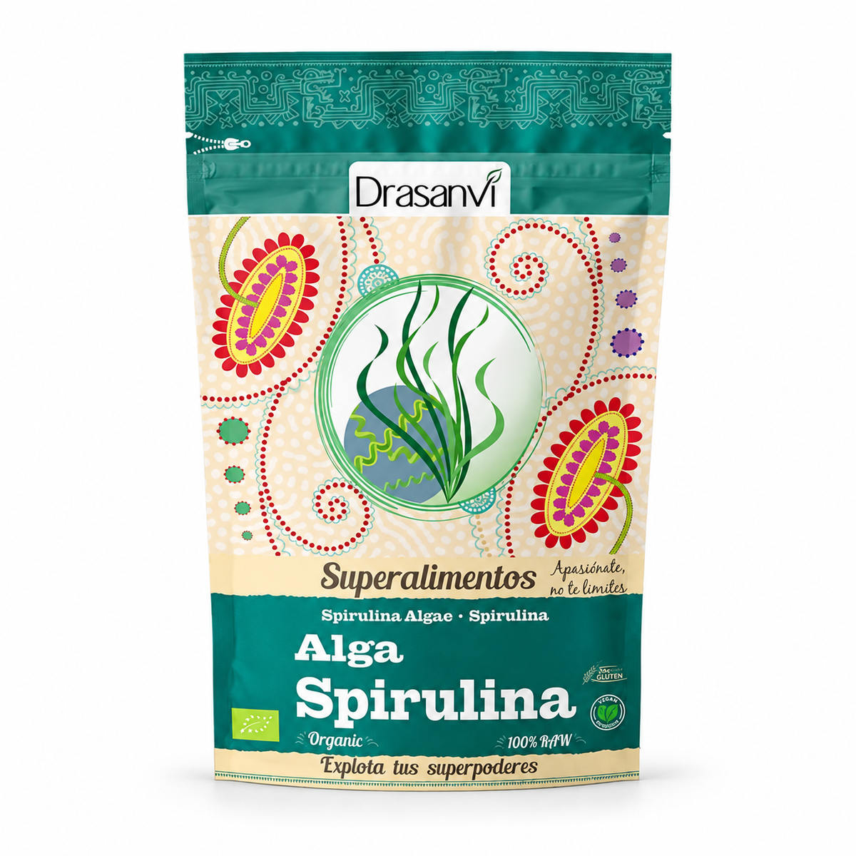Alga Spirulina Bio 150g — fondo blanco