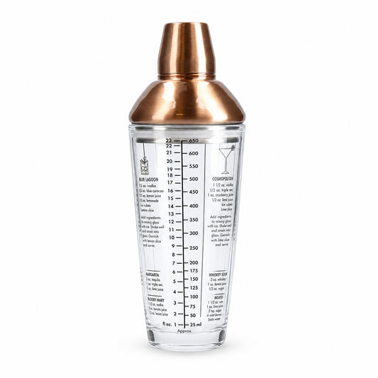 BLKSMITH - Shaker de Vidrio y Cobre — fondo blanco