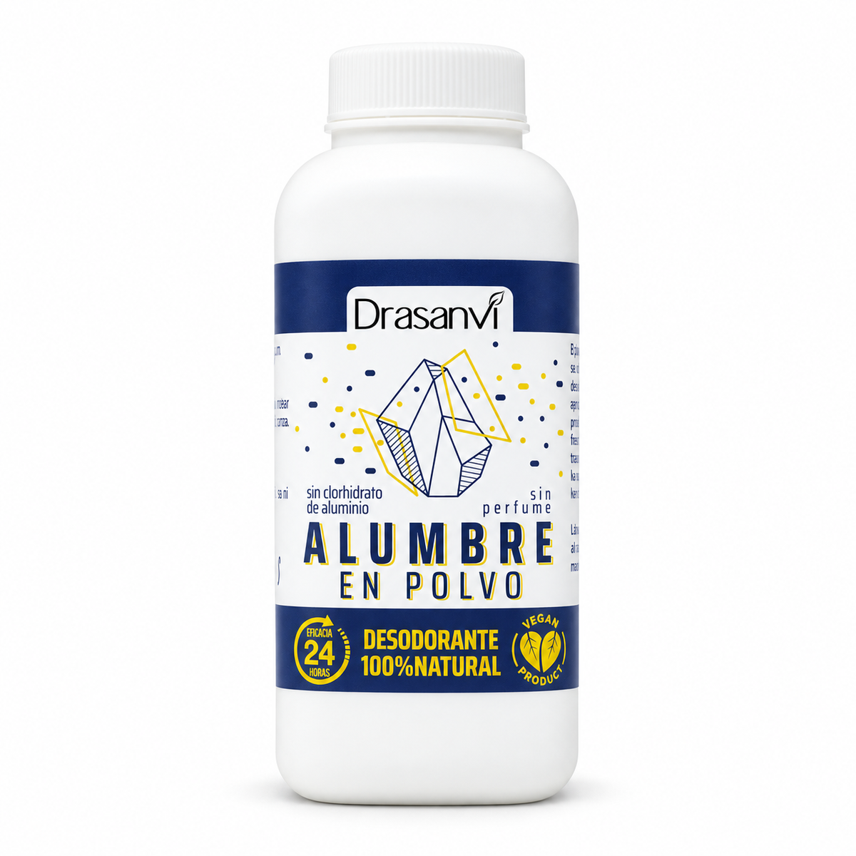 Alumbre Potasio en Polvo 100g — fondo blanco