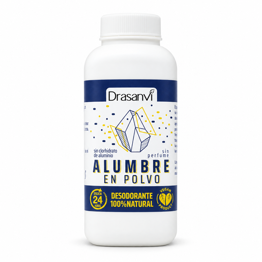 Alumbre Potasio en Polvo 100g — fondo blanco