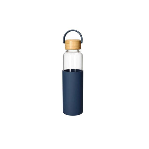 Botella Vidrio Tapa Madera 550ml (3 Colores)