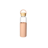 Botella Vidrio Tapa Madera 550ml (3 Colores)
