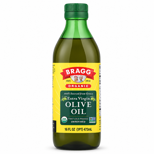 Bragg - Aceite de Oliva Extra Virgen 473ml — fondo blanco