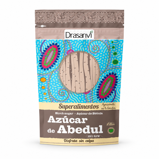 Azúcar de Abedul Bio 300g — fondo blanco