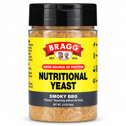 Bragg - Levadura Nutricional BBQ Ahumado 85g — fondo blanco