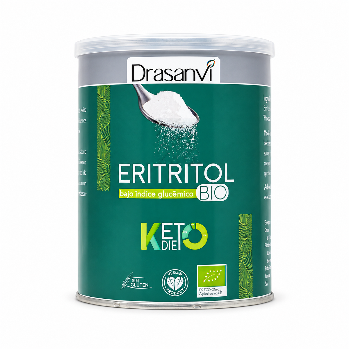 Eritritol Keto 500g — fondo blanco