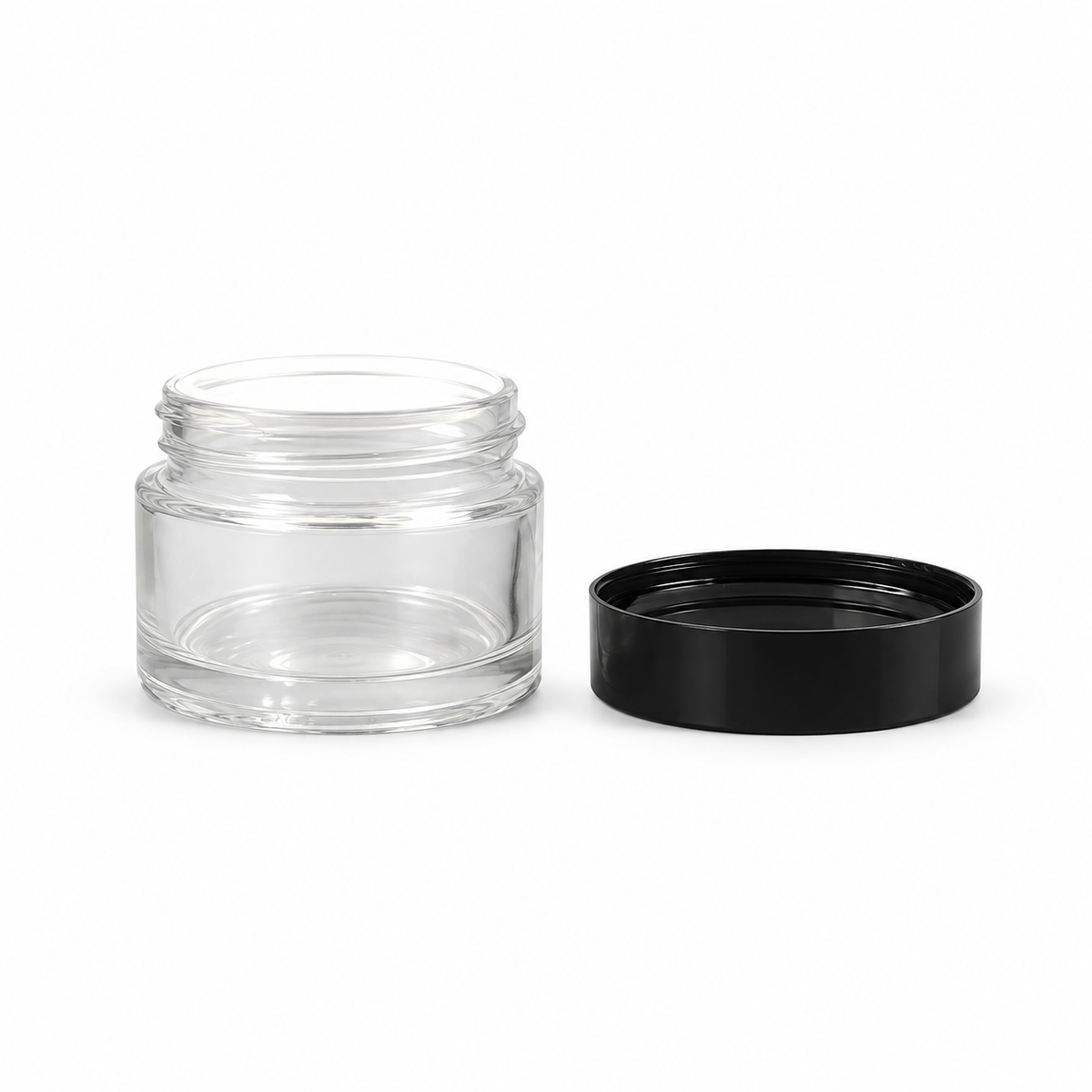 Frasco Plástico de 30ml con Tapa Negra — fondo blanco