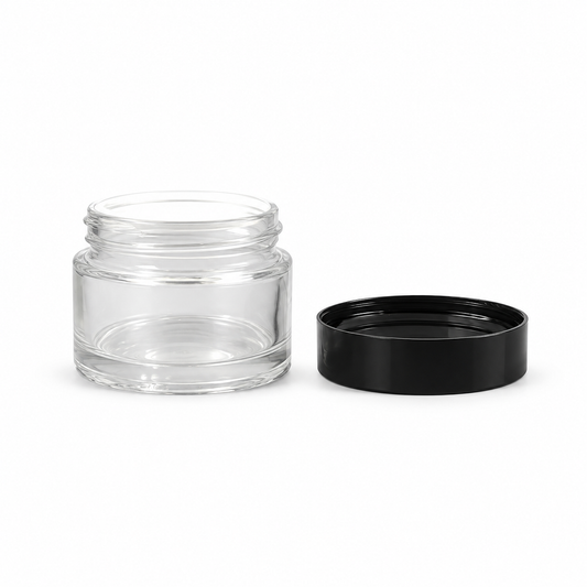 Frasco Plástico de 30ml con Tapa Negra — fondo blanco