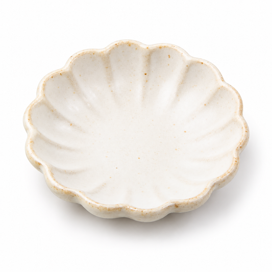 Bandejita Vintage Cerámica - Ceramic Trinket Dish Vintage Cream — fondo blanco