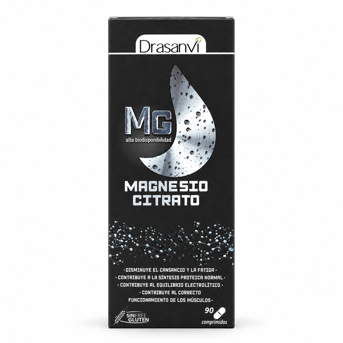 Citrato de Magnesio 90 Comprimidos — fondo blanco