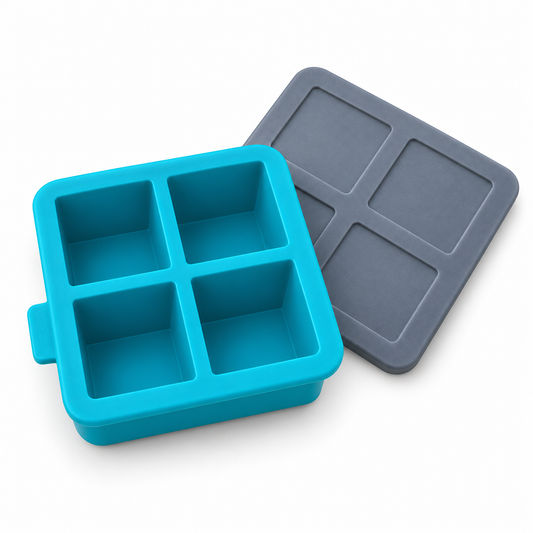 Houdini King Cube Ice Molds de 4 Y de 6 Moldes — 4 Moldes — fondo blanco