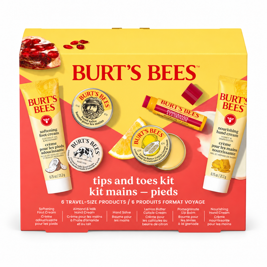 Burt’s Bees - Kit Tips and Toes — fondo blanco