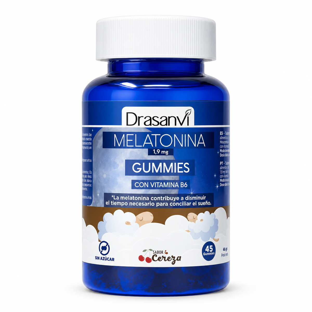 Gomitas de Melatonina + Vitamina B6 — fondo blanco