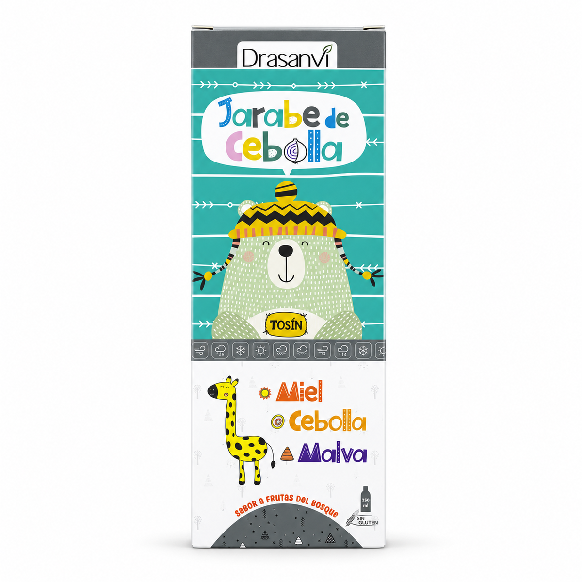 Jarabe de Cebolla Niños 250ml — fondo blanco