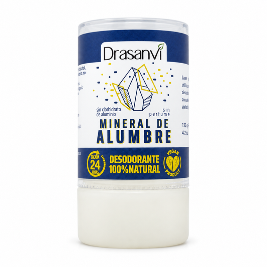 Desodorante Mineral de Alumbre 120g — fondo blanco