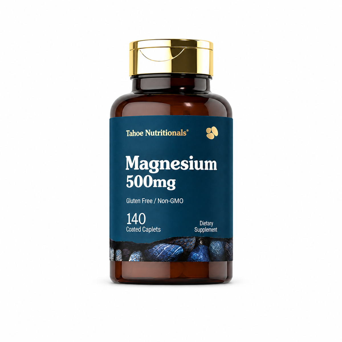 Tahoe Nutritionals - Magnesio 500mg, 140 cápsulas — fondo blanco