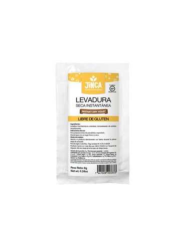 Levadura Seca Libre de Gluten 8g Jinca Foods