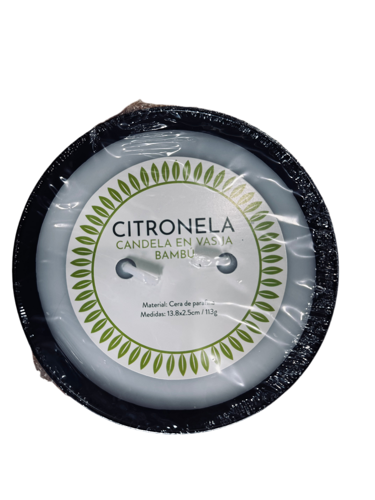 Candela Citronella Vasija Bamboo 113g