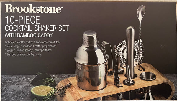 Brookstone 10 Pieces Cocktail Shaker Set C rcuma