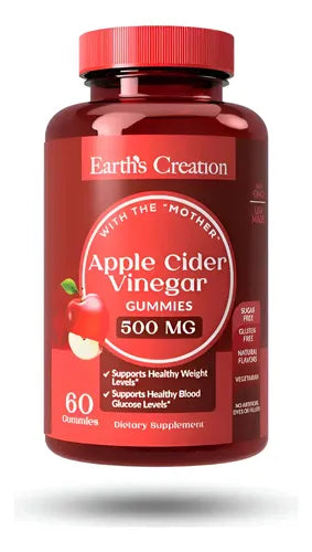 Earth's Creation - Suplemento Vinagre de Manzana 500mg - 60 gomitas
