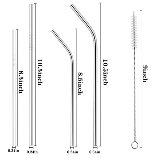 Pajillas Reutilizables - Variedad Tamaños