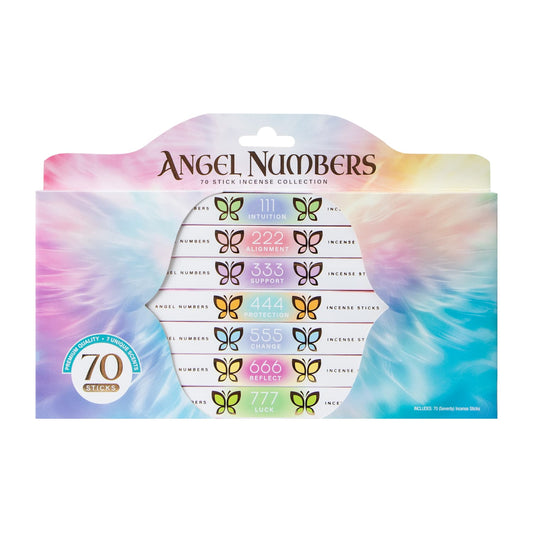 Caja 70 Sticks Inciensos Angel Numbers