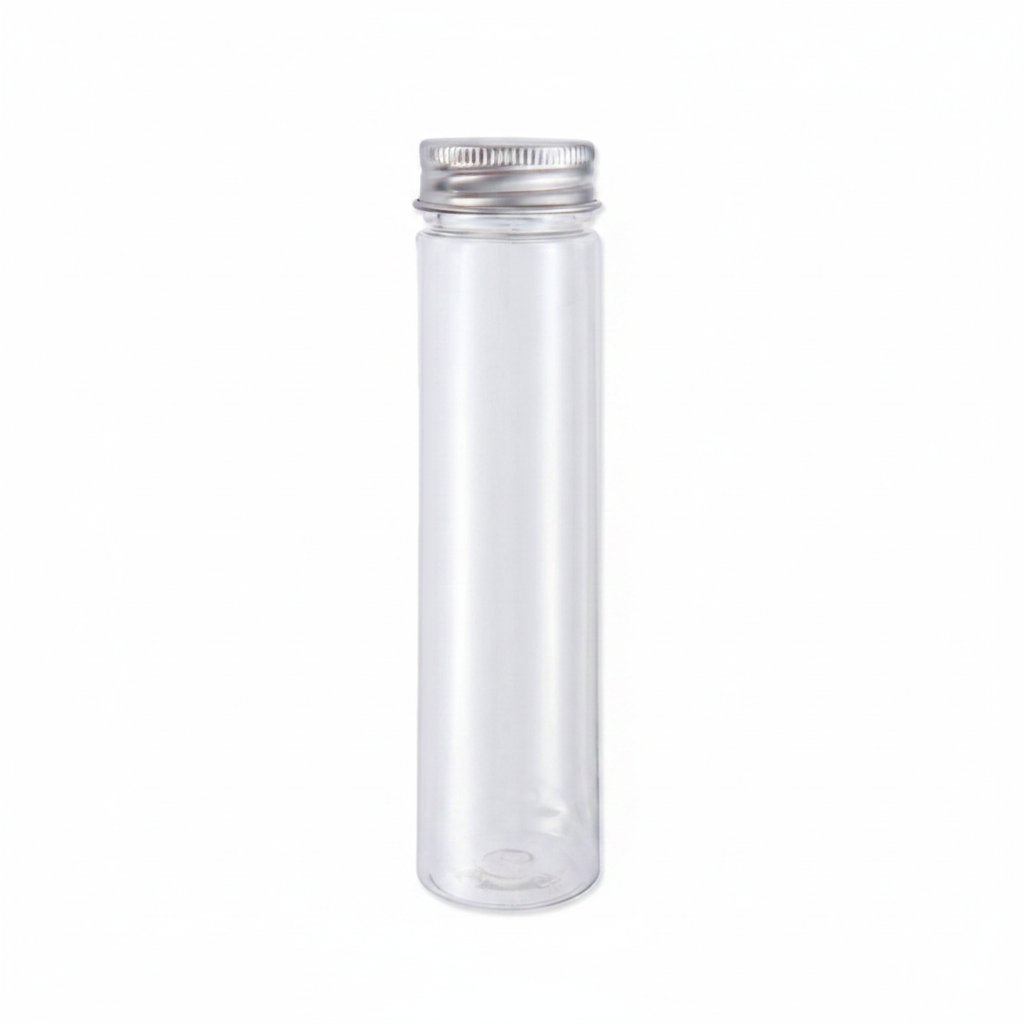 Tubito Plástico Tapa Aluminio Fondo Plano 110ml