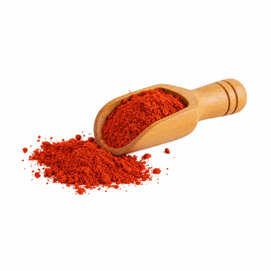Achiote molido en cucharita de madera – presentación de 100 g