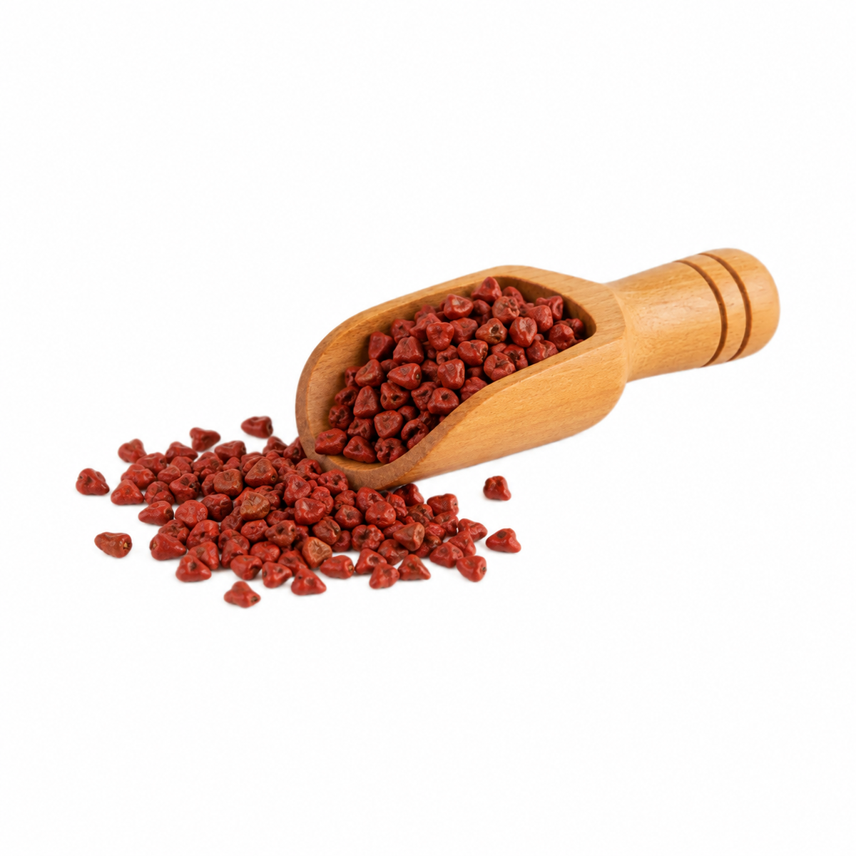 Semillas de achiote en cucharita de madera – presentación de 100 g
