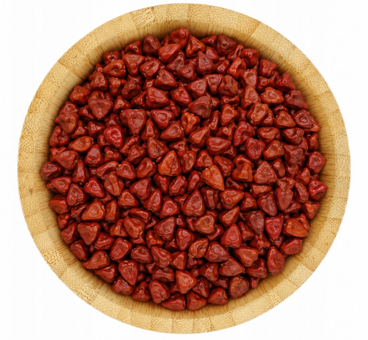 Semillas de achiote en tazón de bambú – presentaciones de 500 g y 1 kg