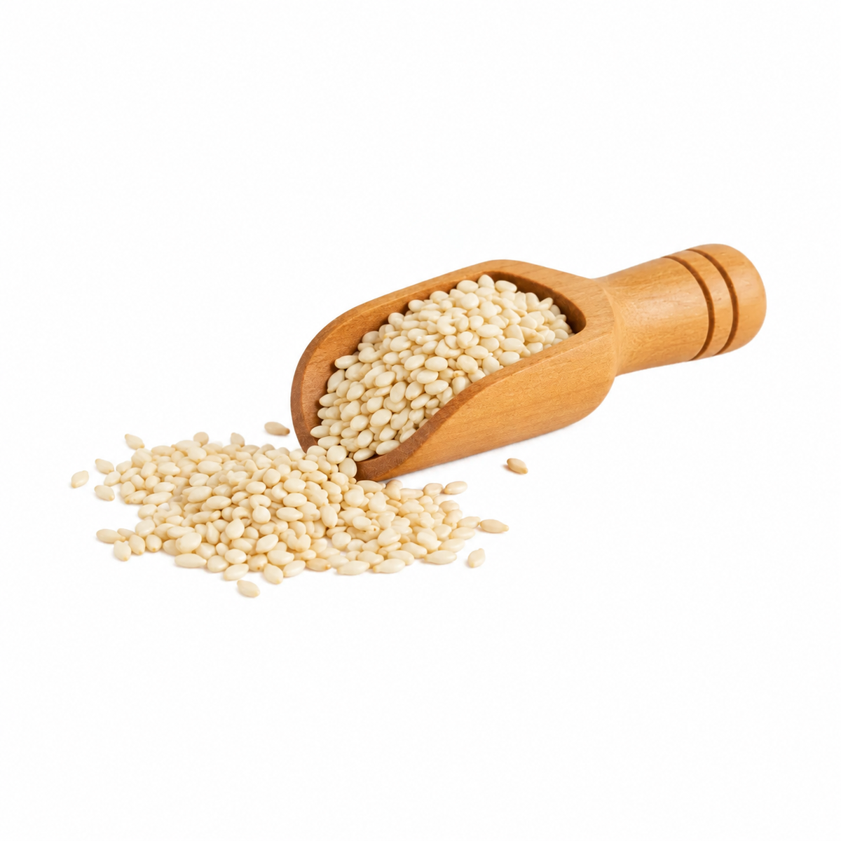 Ajonjolí blanco en cucharita de madera – presentación de 90 g
