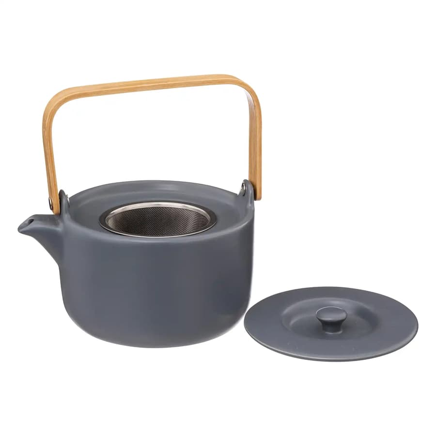 Tetera Loza-Bamboo Color Menta/ Taupe 800ml