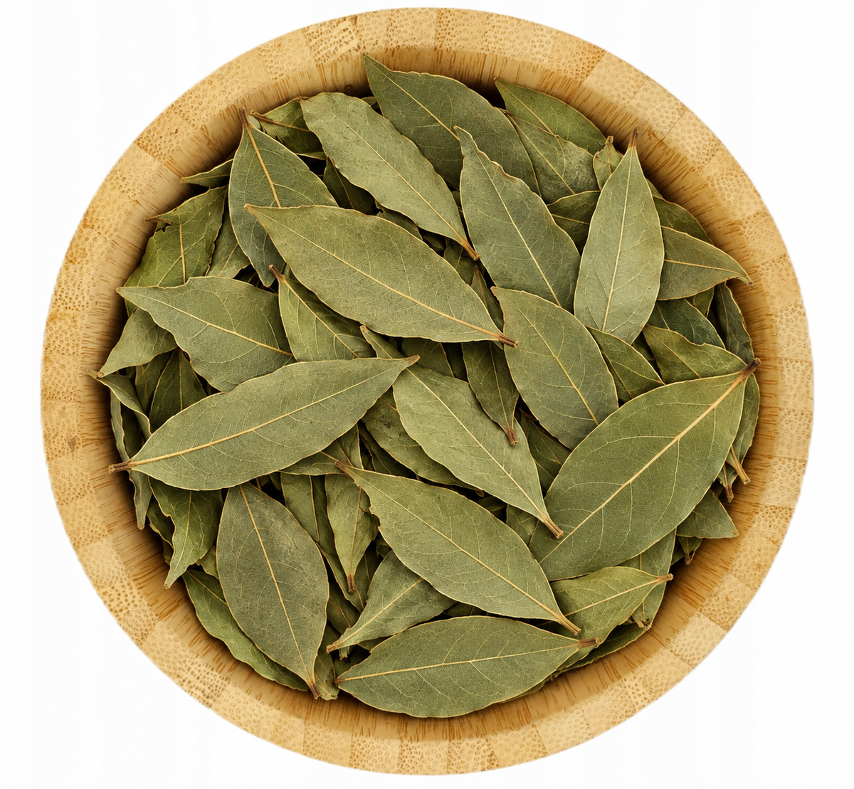 Laurel en tazón de bambú