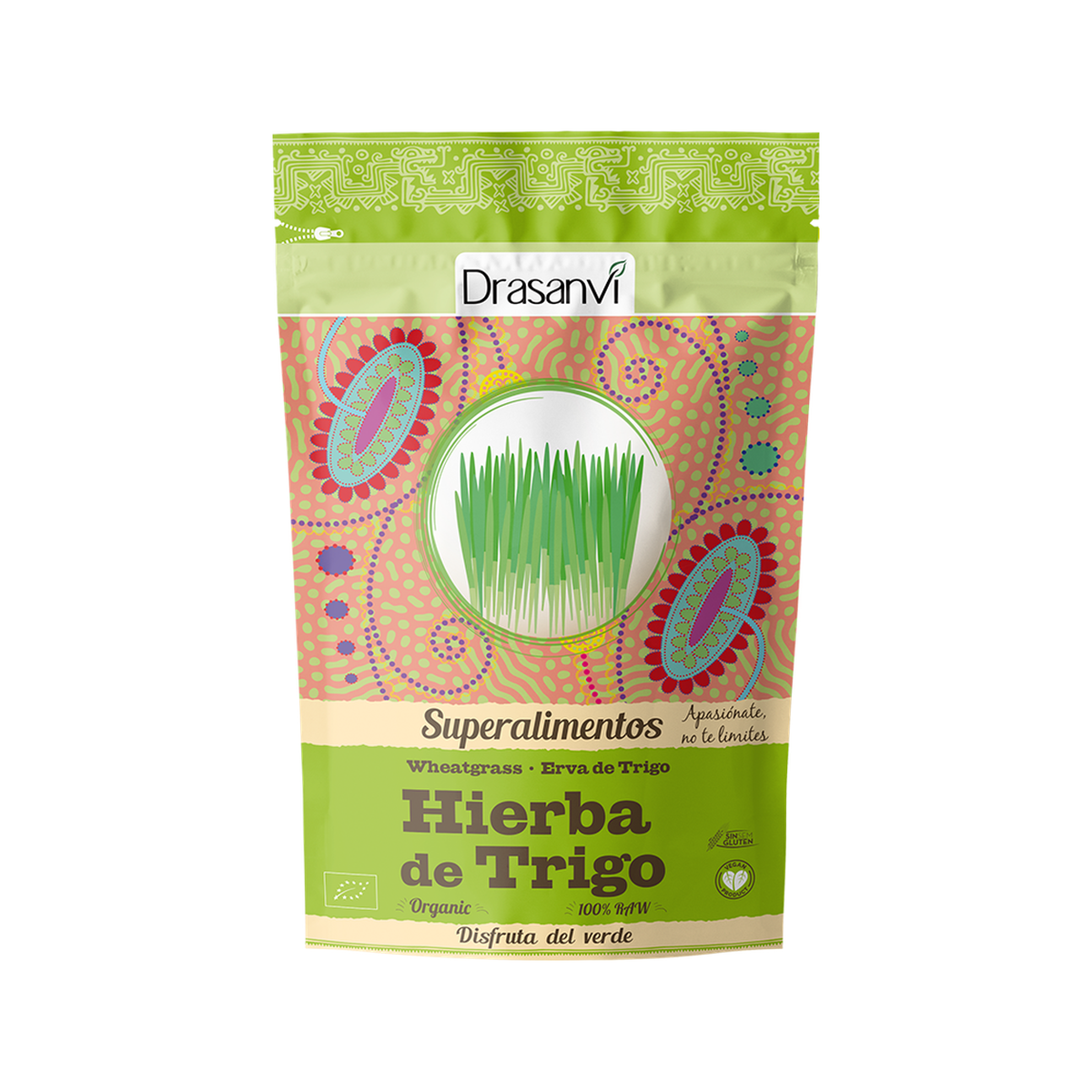 Hierba Trigo Bio 125g — fondo blanco, encuadre uniforme
