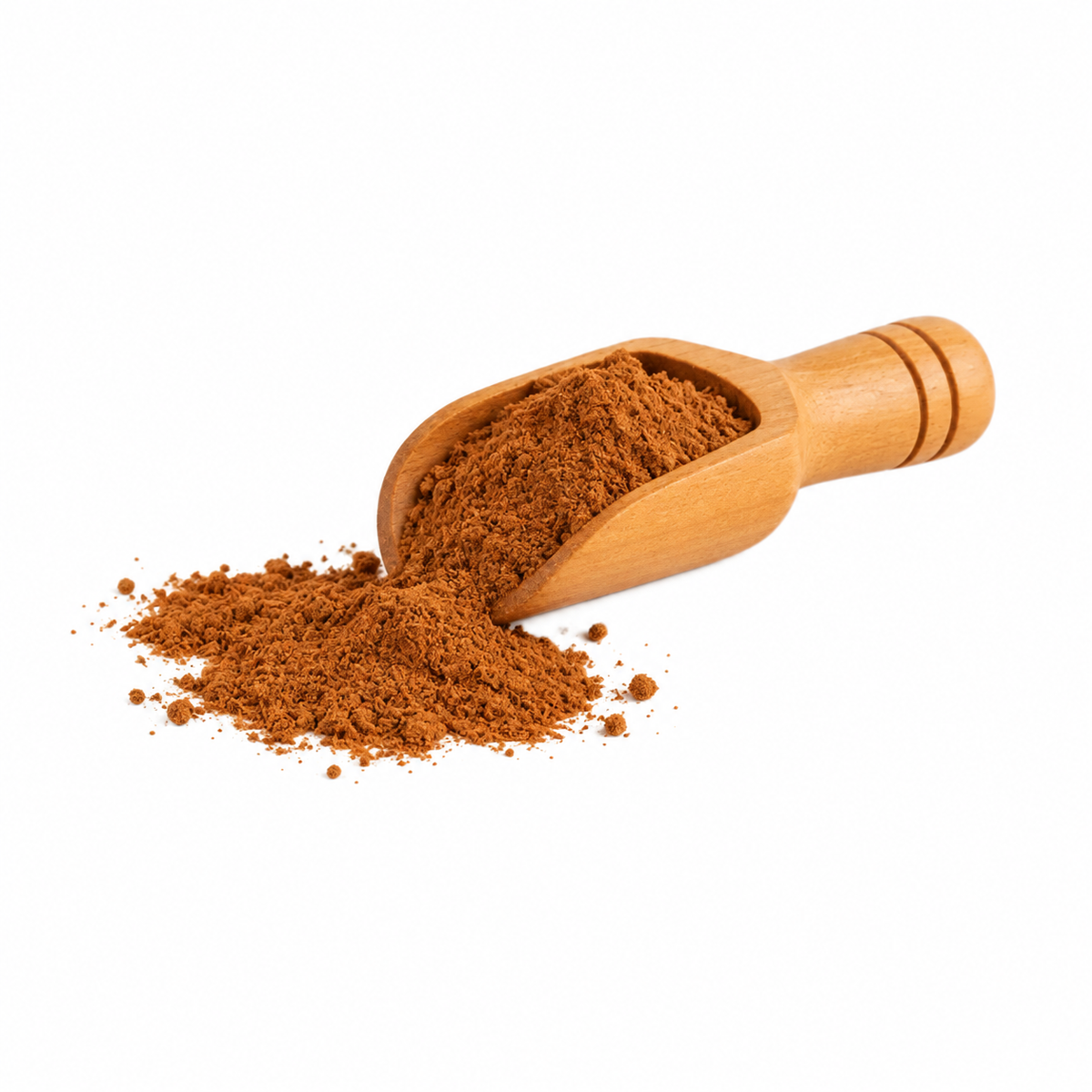 Canela molida en cucharita de madera – presentación de 65 g