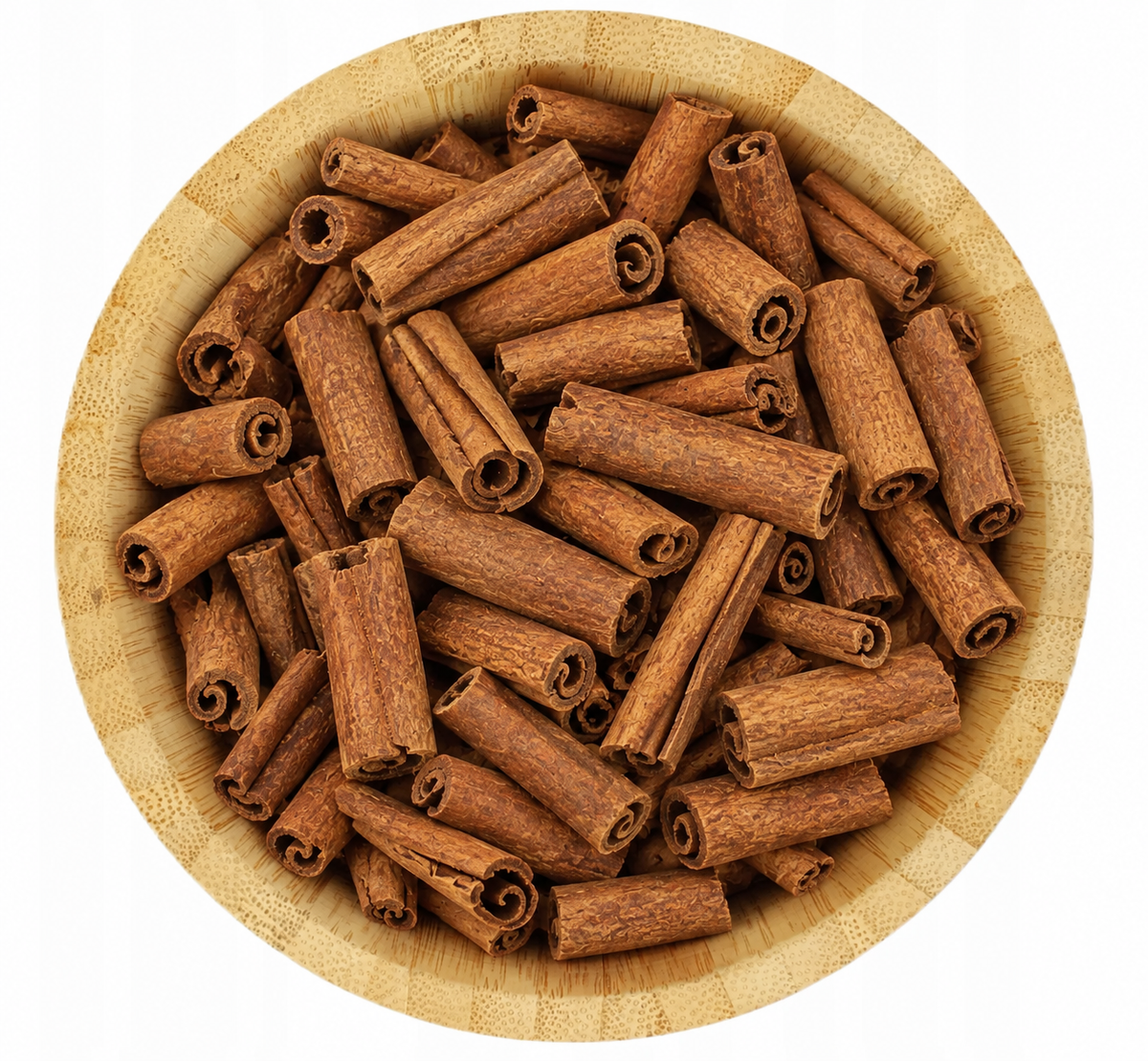 Canela en rollo en tazón de bambú – presentaciones de 500 g y 1 kg