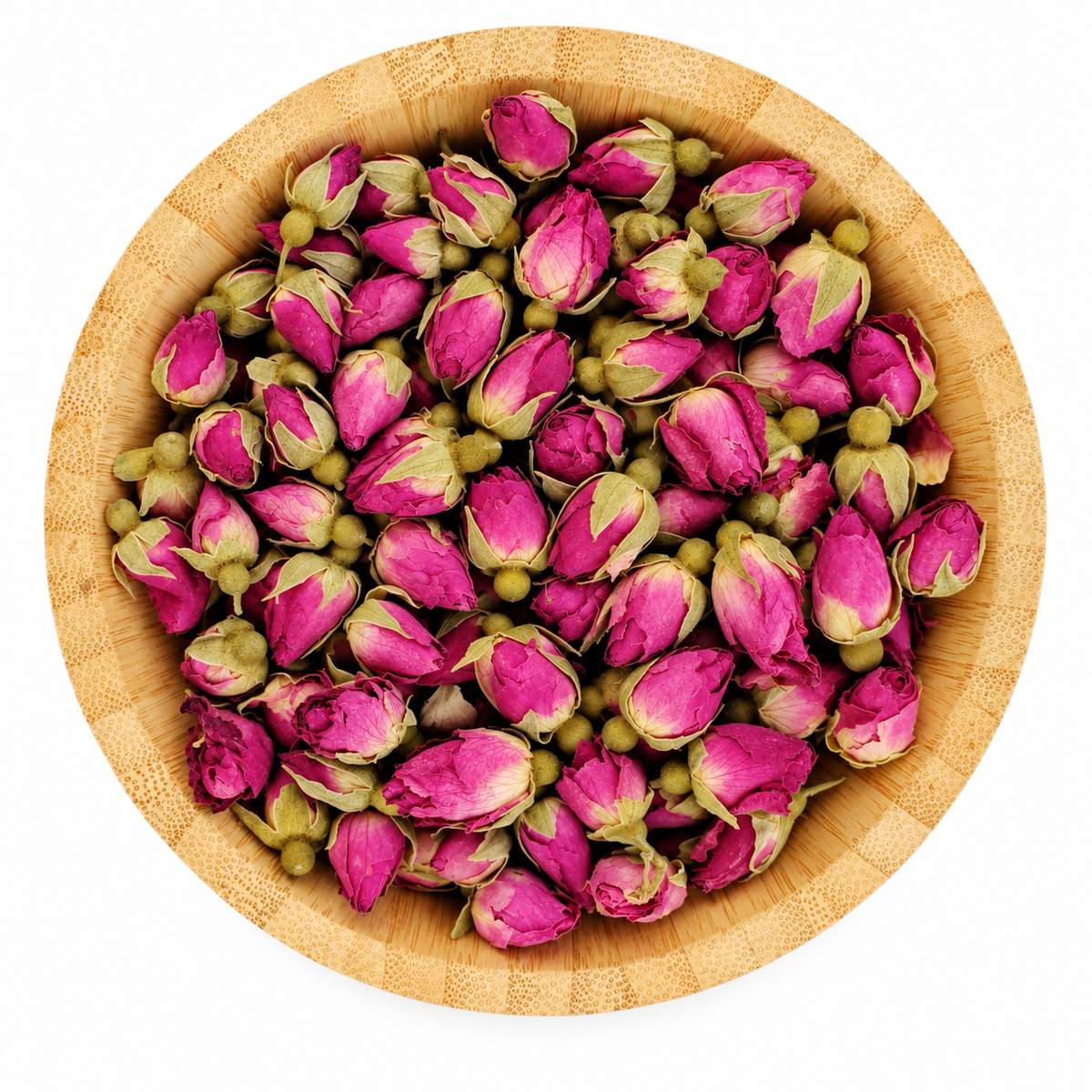 Capullitos de rosa en tazón de bambú – presentación de 500 g