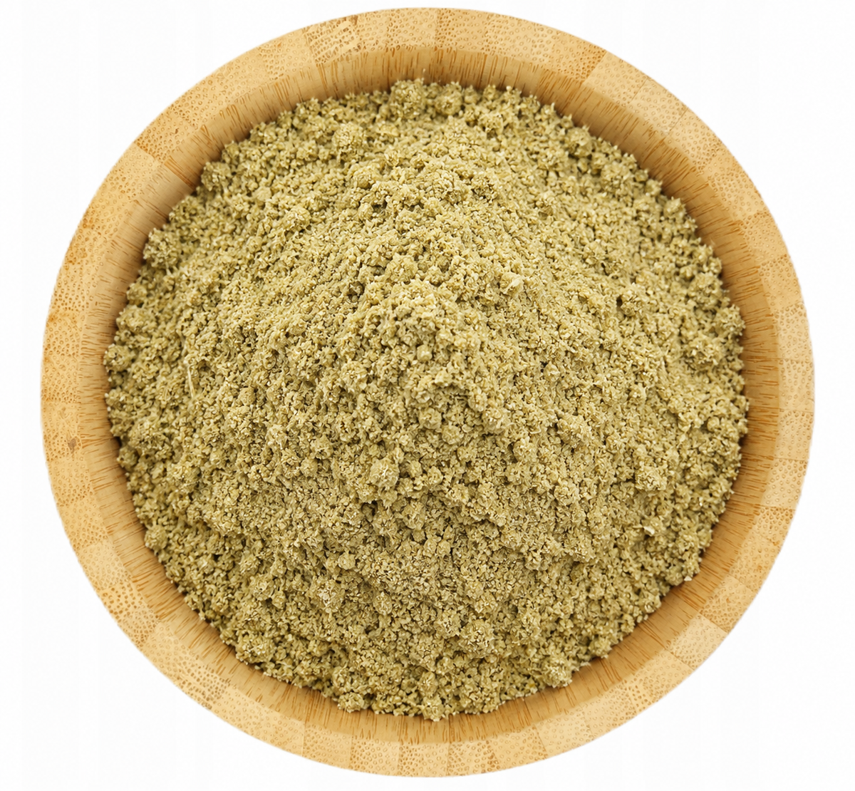Cardamomo molido en tazón de bambú – presentaciones de 500 g y 1 kg