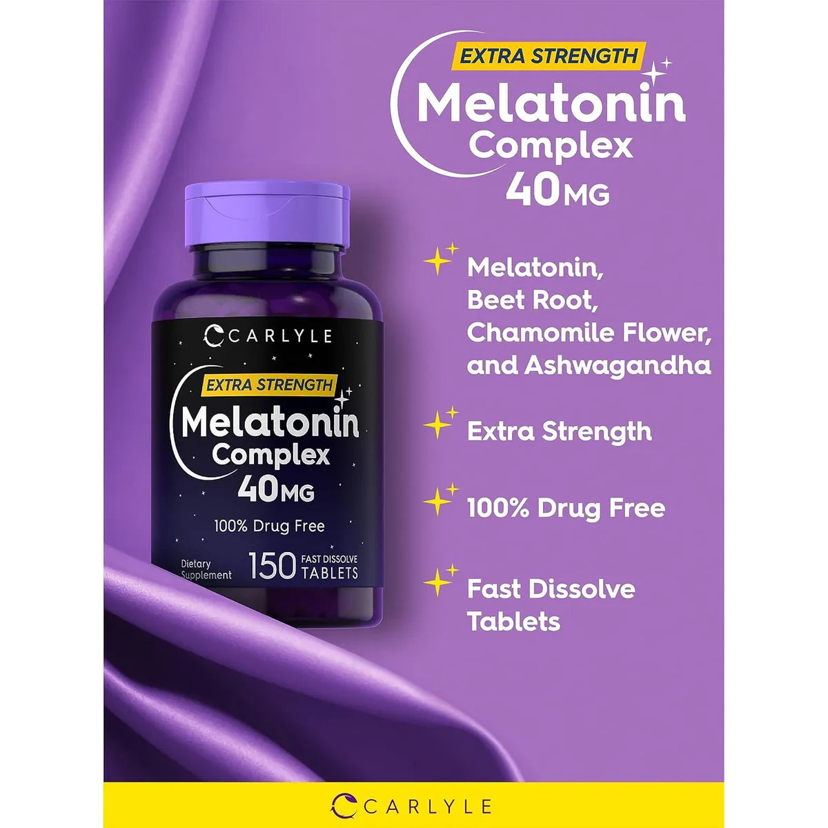 Carlyle - Melatonin Complex 40mg / 150 Tabletas