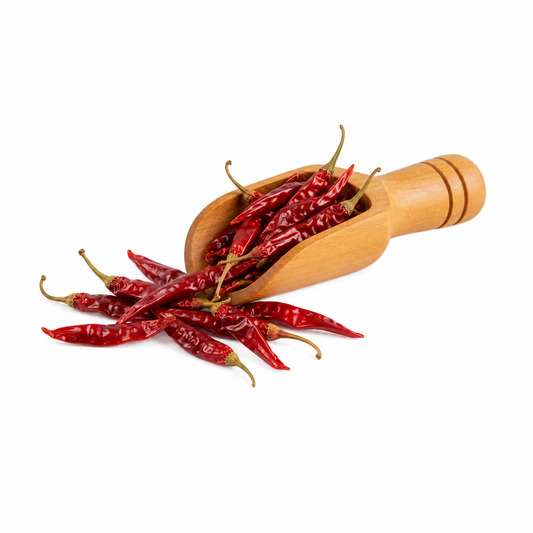 Chile de árbol entero en cucharita de madera – presentación de 50 g