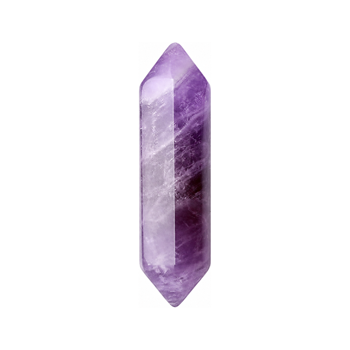 Cristal · Amatista — una pieza, fondo blanco