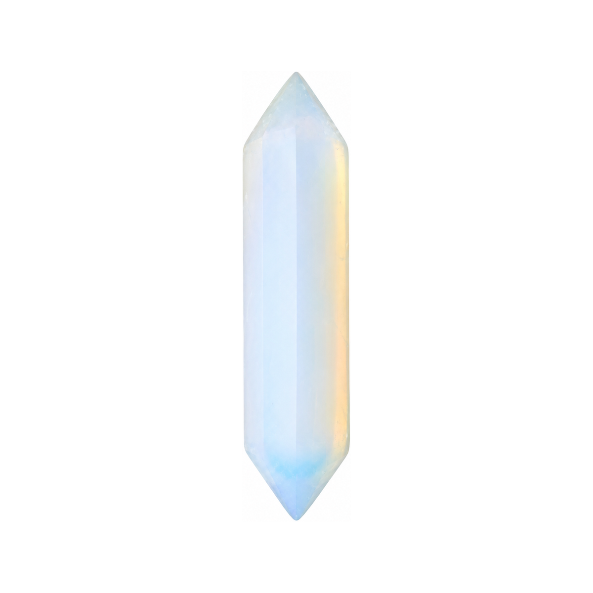 Cristal · Ópalo — una pieza, fondo blanco