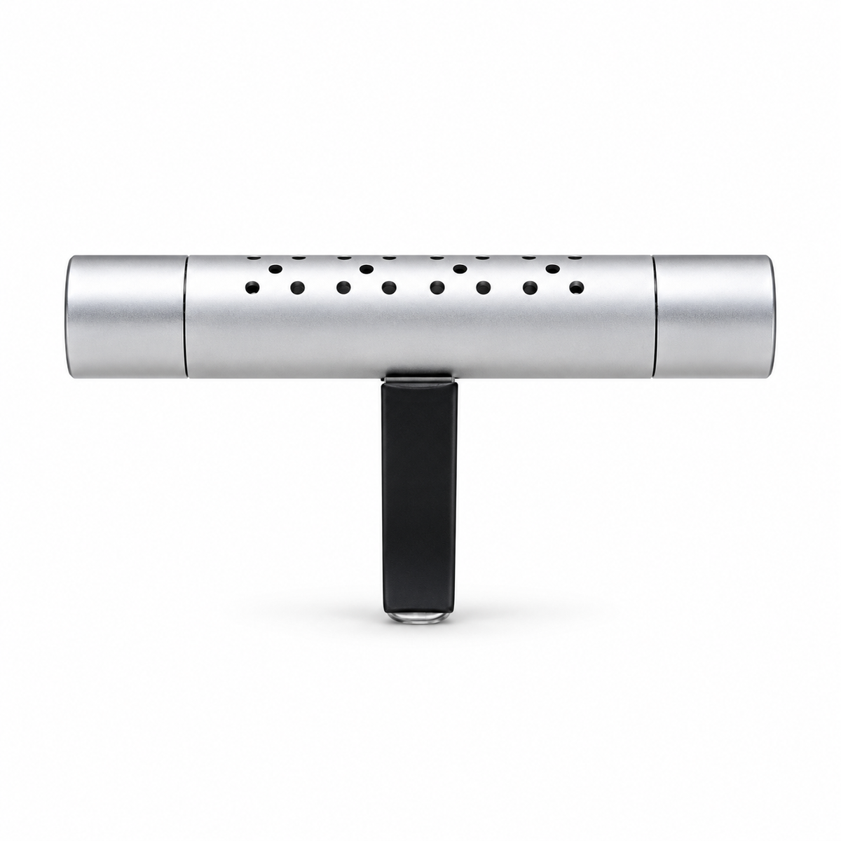 Difusor Neo Vitaroms para automóvil en aluminio plateado con clip negro