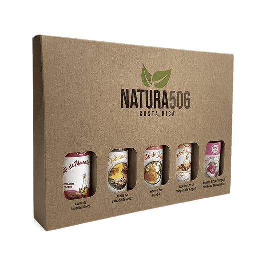 Kit de Cosmética Natural - 5 unidades — fotografía del producto sobre fondo blanco.